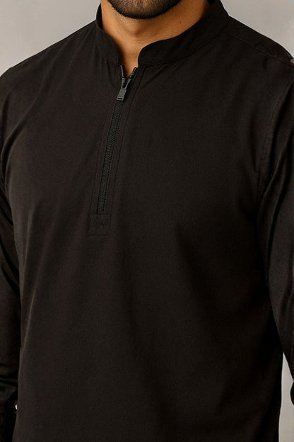 Aswad Thawb - Zip-Up